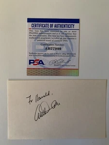 Arthur Ashe Tennis Signed Autograph Index Card PSA DNA *999 j2f1c - Picture 1 of 2