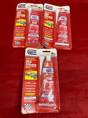 3 упаковки Cyclo C952 Ultraweld® красный силикон, 3/3 унции трубки - Изображение 1 из 3