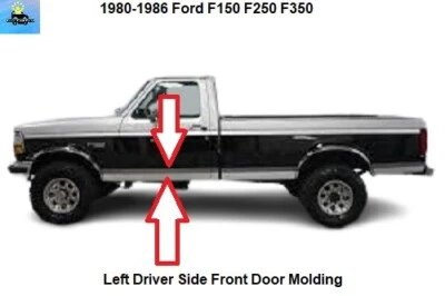 80 81 82 83 84 85 86 Ford F150 F250 F350 moldura puerta delantera izquierda Foto 1 de 4