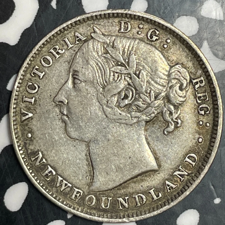 1888 Newfoundland 20 Cents Lot#JM9067 Silver! Nice! - Image 1 of 2