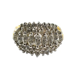 14K Gelbgold Diamant Cluster Ring 1,50ct - Bild 1 von 6