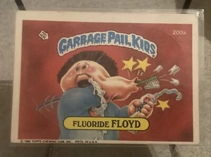 RARE DIE CUT ERROR 200a FLUORIDE FLOYD Garbage Pail Kids Most Famous Error Cards - Picture 1 of 5