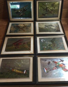 8)Fokker ,Aveo,Breguet,Hannover,8x10 Framed Foil War Planes Pictures 1916-1918 - Picture 1 of 17