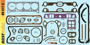 Best Gasket RS617G 58-59-1960 Pontiac V8 370-389  Engine Gasket Set -Damaged Box - Picture 1 of 2