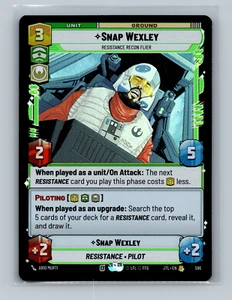 Star Wars Unlimited - Snap Wexley - Resistance Recon Flier ( Foil) (JTL) 596 - Picture 1 of 2