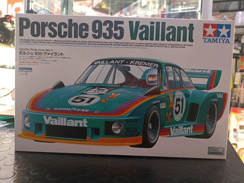 Porsche 935 Vaillant Scala 1/20 Kit Montaggio Tamiya - Immagine 1 di 1