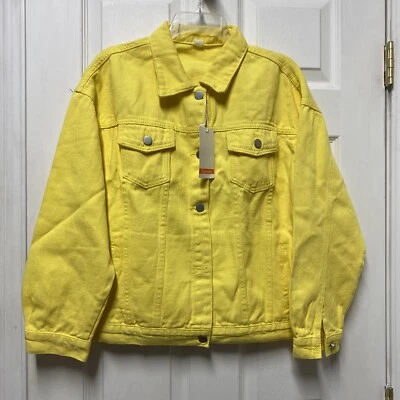 Current Denim Yellow Denim Jean Jacket Large NWT - Image 1 of 2
