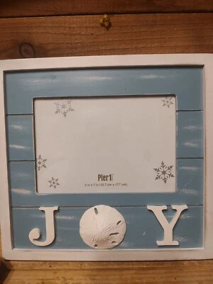 Marco de fotos Pier 1 Imports 5 X 7, náutico o rural en apuros Foto 1 de 4