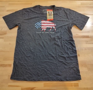 Herren T-Shirt GALT Kurzarm Patriotic Graphic Tee Grau Größe M - Bild 1 von 4