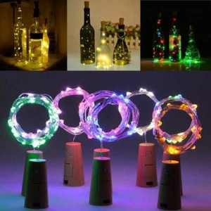 Bottle Lights Fairy String Cork Shaped LED Wedding Christmas Decoration 2M 20LED - Picture 1 of 20