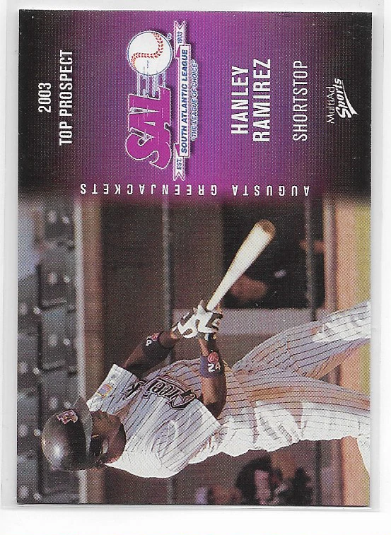 Hanley Ramirez 2003 MultiAd Sports SAL Augusta Greenjackets Rookie Card  - Image 1 of 1