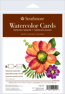 Strathmore Cards & Envelopes 5"X6.875" 6/Pkg-Watercolor - 3 Pack - Picture 1 of 1