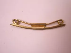 1-13/16" Gold Plated Gentle Curve Vintage SWANK B&W PLATE Collar Bar L19 - Picture 1 of 5