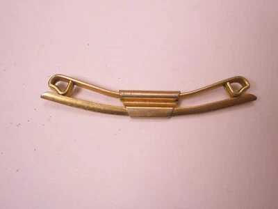 1-13/16" Gold Plated Gentle Curve Vintage SWANK B&W PLATE Collar Bar L19 - Image 1 of 4