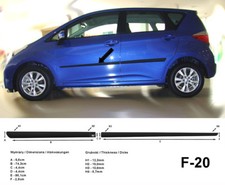 Seitenschutzleisten schwarz für Toyota Verso S Minivan Schrägheck ab Bj 11.2010-