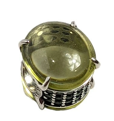 Auténtico Dije Pandora, Cabujón Ovalado Verde, #799309C02 Foto 1 de 4