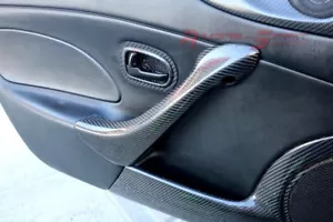 REAL 3D GLOSSY CARBON FIBER INTERIOR DOOR HANDLE COVER SET 01-05 MX-5 NB MIATA - Foto 1 di 8