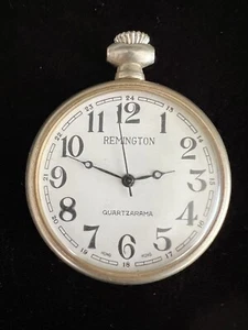 Vintage Remington Quartzarama Pocket Watch Train Locomotive - Picture 1 of 3