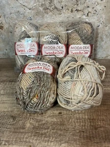 Moda Dea Tweedle Dee Shaded Effect Yarn Lot of 5- Sahara - Picture 1 of 5