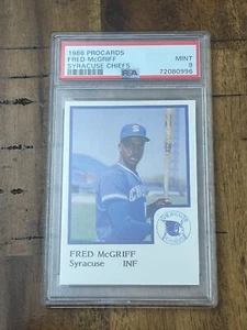 1986 PROCARDS SYRACUSE CHIEFS FRED McGRIFF RC ROOKIE MINOR PSA 9 Pop 3 only 2 hi - Picture 1 of 2