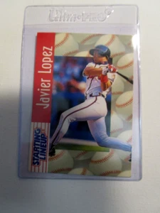 1997 Kenner Starting Lineup Card Javier Lopez Atlanta Braves - Picture 1 of 1