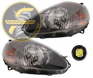 Fiat Grande Punto Abarth Dal 2005> Coppia Fari Proiettori Anteriori SX & DX Neri - Foto 1 di 4