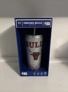 CHICAGO BULLS Bling 25 oz LIMITED EDITION Steel Tumbler Rhinestones Hydrapeak - Picture 1 of 10