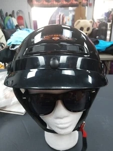 Harley-Davidson Brain bucket Size med gloss black w/ tinted visor - Picture 1 of 9
