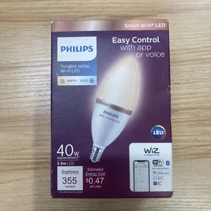 Philips Smart Wi-Fi 40W 355-Lumen LED Bulb White Indoor WIZ Tunable 2700K-6500K - Picture 1 of 1