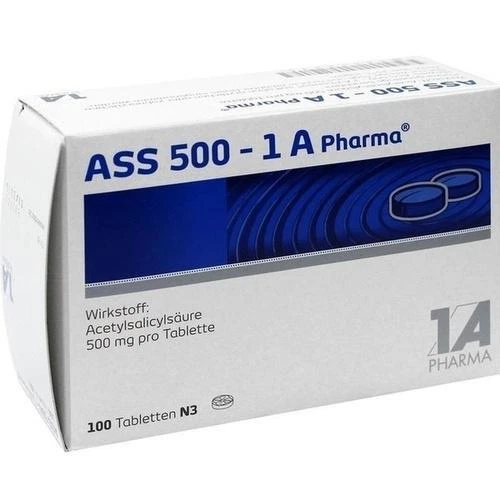 1 A PHARMA GMBH 3x ASS 500 von 1A Pharma 100 Tabletten 500mg pro Tablette PZN: 8612435