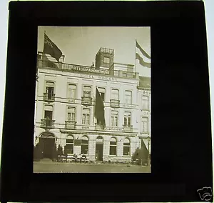 Glaszauber Laterne Dia HOTEL WINDSOR DRESDEN UM 1910 GERMANY - Bild 1 von 1