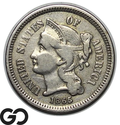 1865 Three Cent Nickel - Image 1 of 3