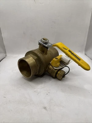 2" Sweat Pro-Pal Full Port Ball Valve w/ Hose Drain H-50617W Brass Body - Image 1 of 4