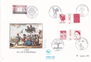 FRANCE 1992 FDC 1792 AN 1 DE LA REPUBLIQUE YT 2772 A 2775 - Imagen 1 de 1