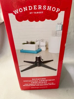 NEW Wondershop Rotating Artificial Xmas Tree Stand Up To 9 Ft NIB On/Off Switch - Image 1 of 4