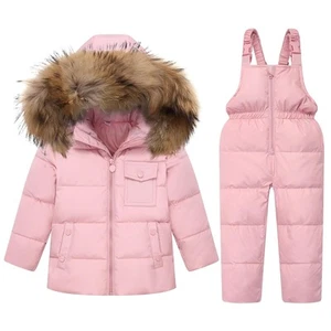 Kids Winter Puffer Jacket and Snow Pants 2-Piece Snowsuit Ultralight Skisuit ... - Picture 1 of 7