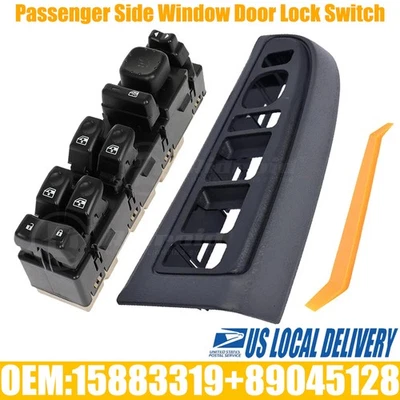 Master Power Window Switch&Bezel for 2003-2007 Silverado Sierra Crew Cab Driver — 第 1/4 张图片