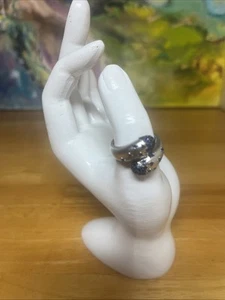 EFFY STERLING SILVER 1.30 CTW Blue Sapphire Ring Size 9 Retail $319 - Picture 1 of 11