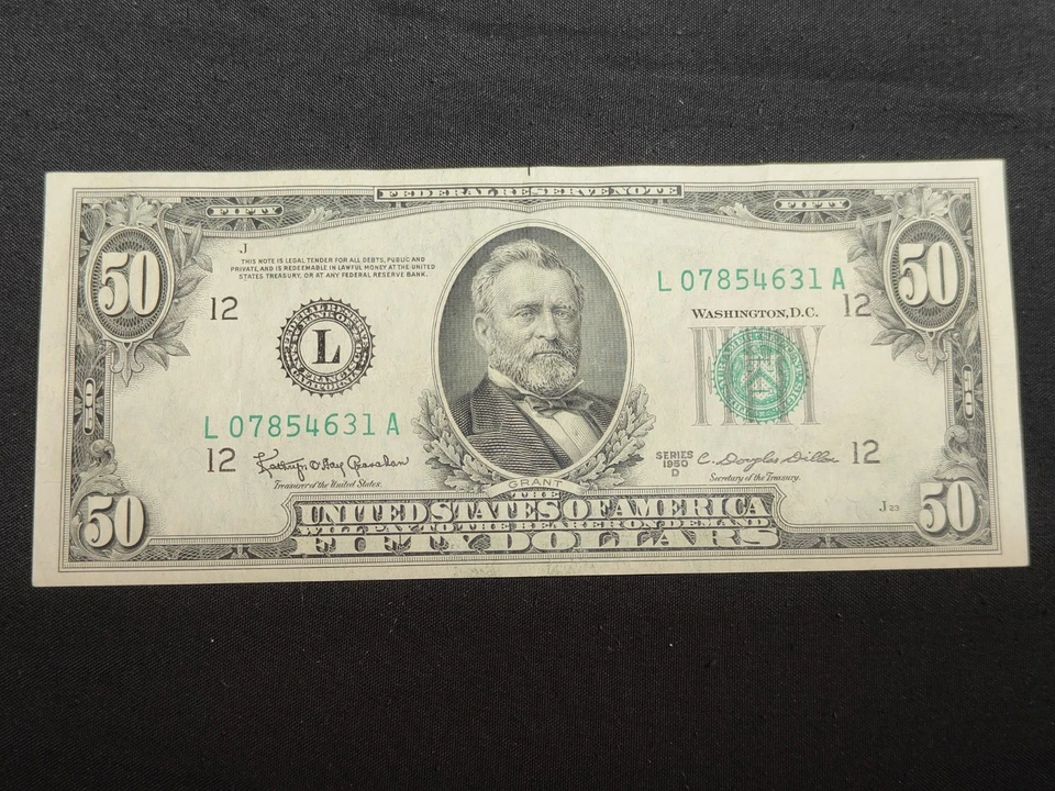 1950 D $50 Federal Reserve Note San Francisco #2 - Image 1 of 4