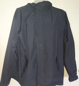 Lands End Men's Waterproof Jacket Large Tall Full Zip Goretex Polyester Blue - Picture 1 of 11