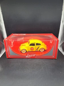 Vintage 1979 SolidaCoca Cola Coccinelle Berline Yellow Volkswagen Beetle Diecast - Picture 1 of 8