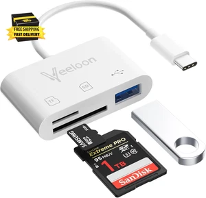 OTG SD-Kartenleser für iPhone 17/16, 3-in-1 Speicherkartenleser mit USB Kamera Werbung - Bild 1 von 7