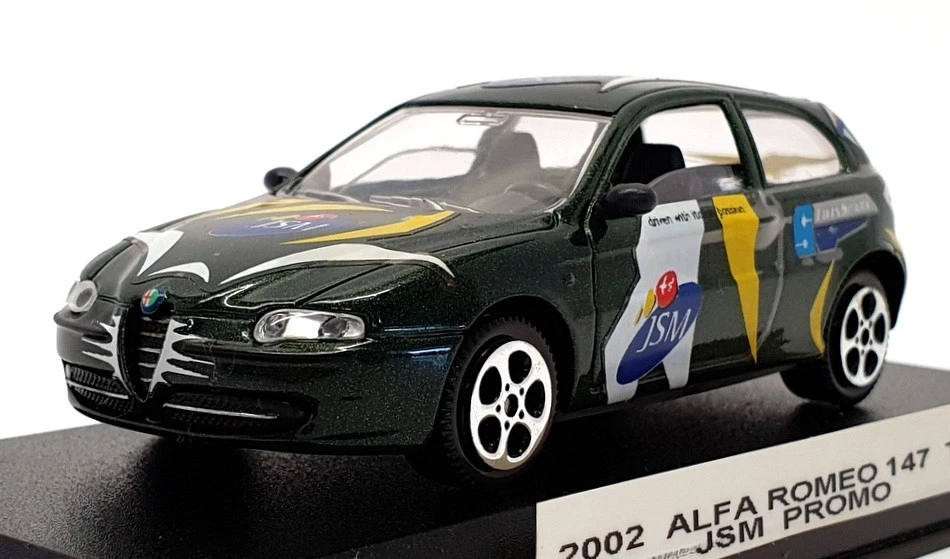 Majorette 1/43 Scale MJ01G - 2002 Alfa Romeo 147 T/S JSM Promo REWORKED - Image 1 of 4