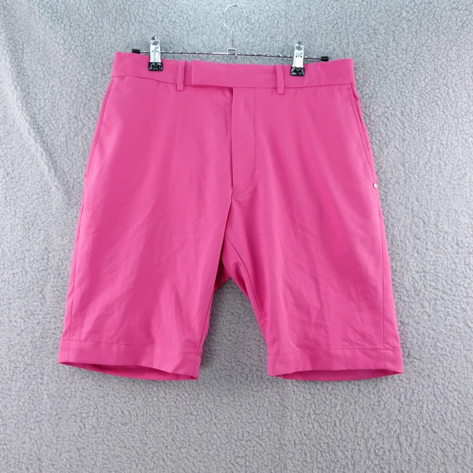 Pantalones Cortos de Golf RLX Ralph Lauren Para Hombre Talla 31 Rosa Caliente Frente Plano Ligeros Foto 1 de 4