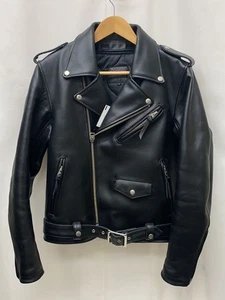 K'S KADOYA RIDERS JACKET LINER WITH BELT LEATHER DOUBLE L COW Black Used - Bild 1 von 7