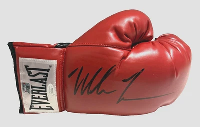 Mike Tyson Signed Everlast Red Boxing Glove Black Auto JSA and Tyson Hologram - Image 1 of 4