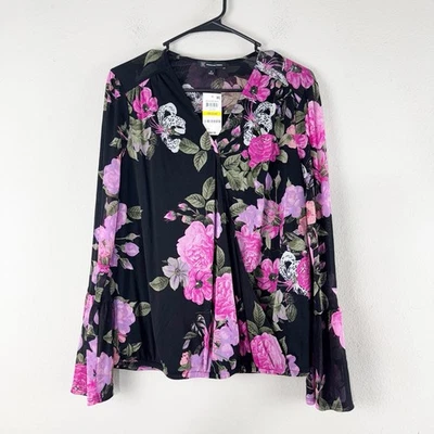 Blusa para mujer INC International Concepts Wild Lilies talla M multicolor Foto 1 de 4