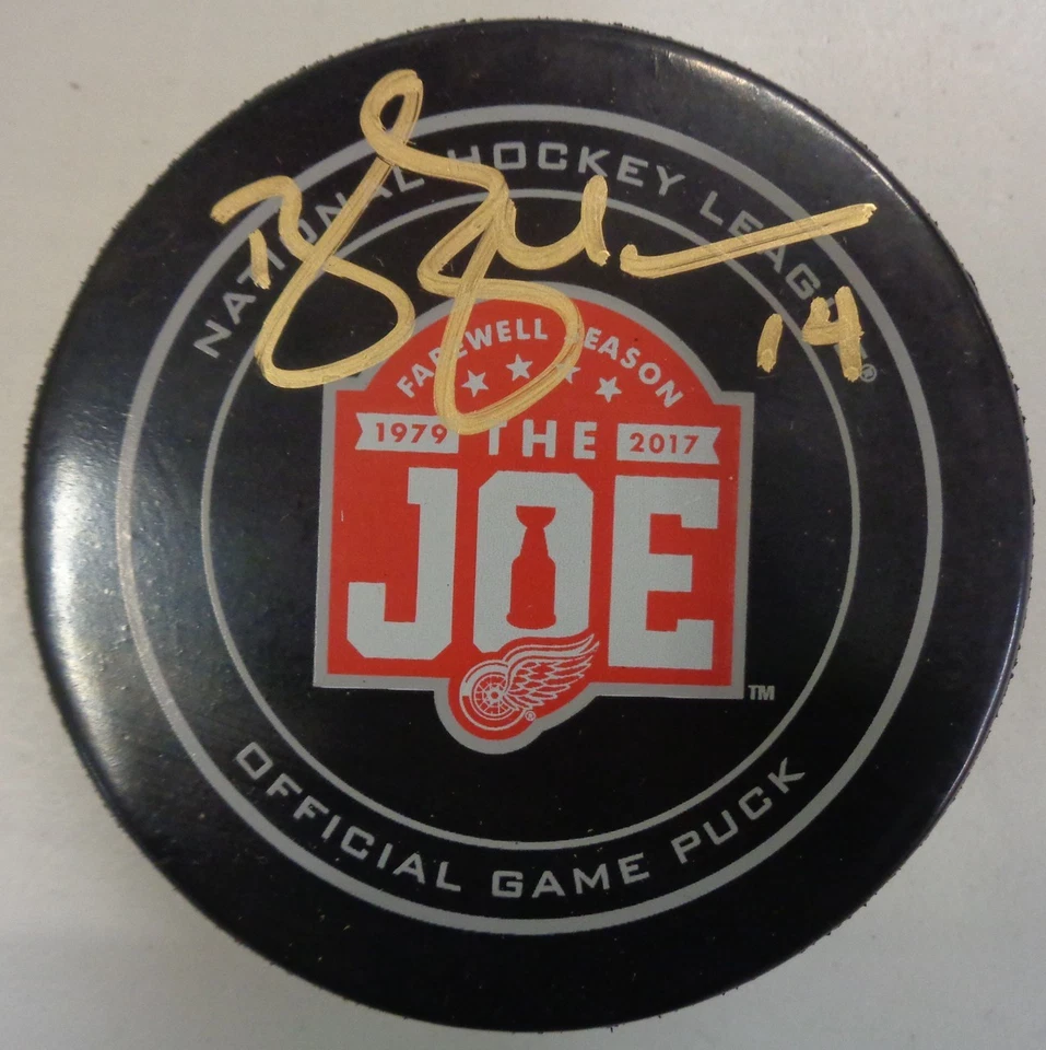 Disco de juego autografiado por Brendan Shanahan Detroit Red Wings Farewell to the Joe Foto 1 de 1