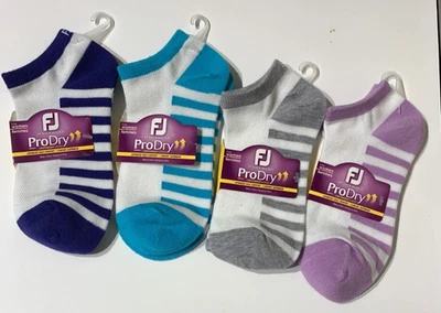 Meia FJ Footjoy IN Golf 4 pares Pro Dry Advanced Golf Comfort feminina tamanho EUA 6-9 - Imagem 1 de 4