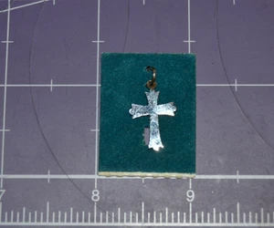 Sterling Silver Mini CROSS Pendant Charm .925 Vintage NOC - Picture 1 of 5